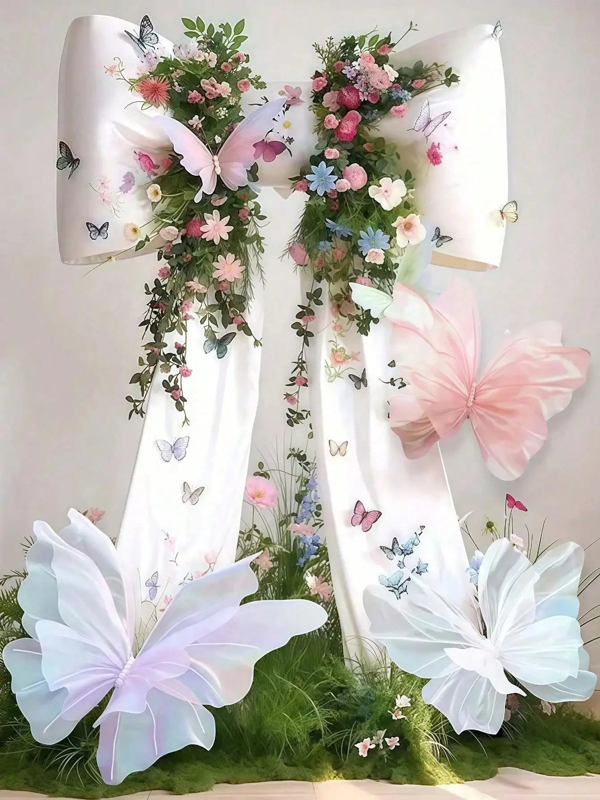 Lifelike 3D Silk Butterfly Decoration for Events and Photography