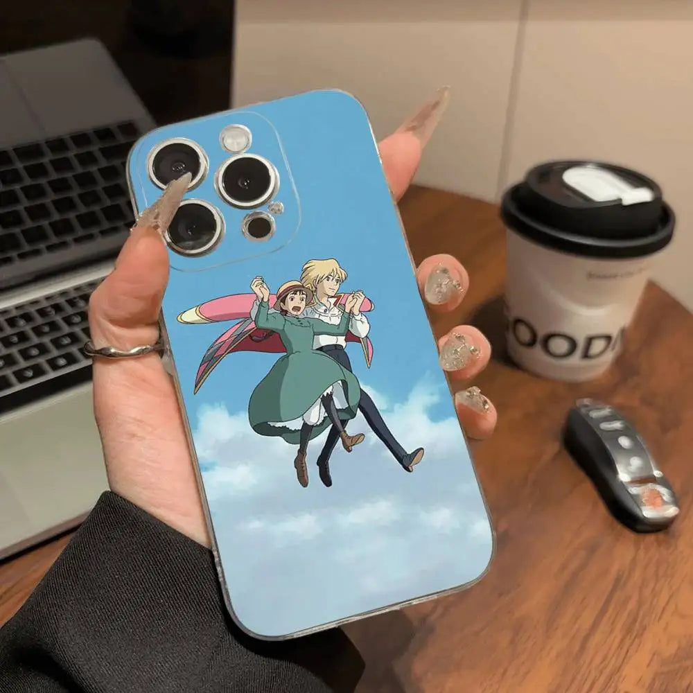 Howl's Moving Castle TPU Phone Case with Shockproof Clear Back