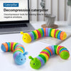 A set of colorful, flexible caterpillar fidget toys for stress relief and relaxation.