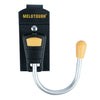 Black Melotough drill holster with a metal belt hook and yellow protective cover.