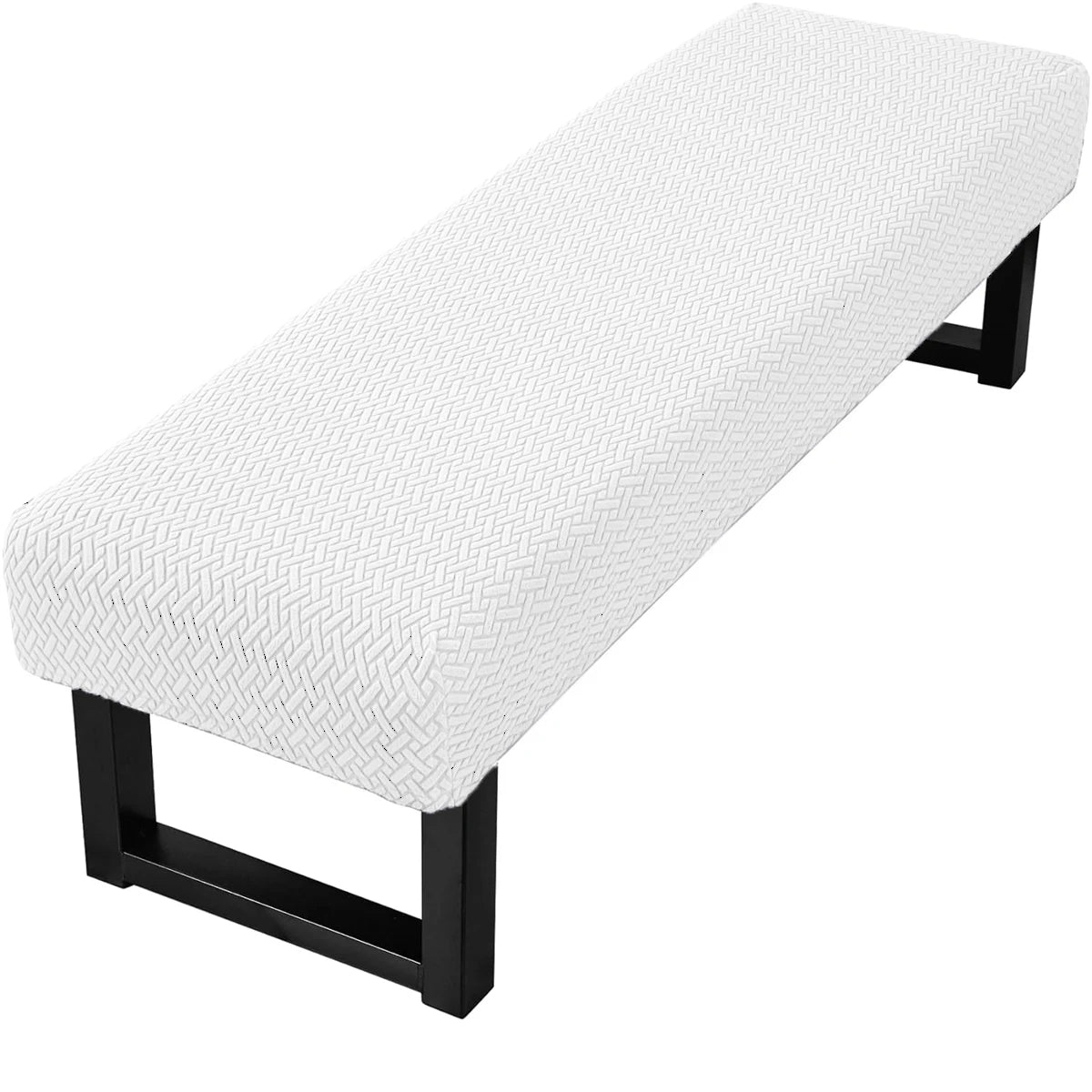 Stretch Jacquard Bench Cover – Modern, Washable Slipcover for Living Room Seating