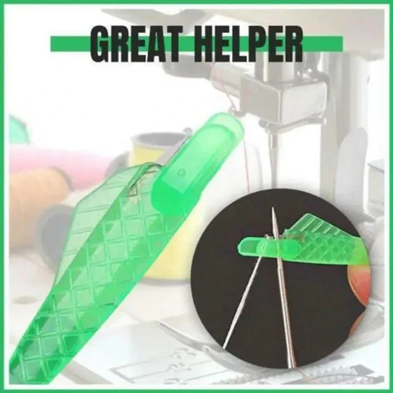 Compact Needle Threader for Hand and Machine Sewing