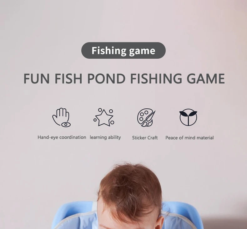 Montessori Wooden Magnetic Fishing Toy for Kids – Educational Marine Life Game