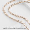 Gold-toned chain shoulder strap buckle for a crossbody bag