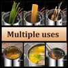 Deep Fryer Pot, 3.2 Qt, Stainless Steel with Basket and Glass Lid