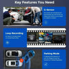 3-Lens WiFi Dash Cam with Front, Interior & Rear Cameras