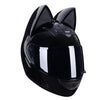 Cat Ear Full Face Motorcycle Helmet with Removable Ears