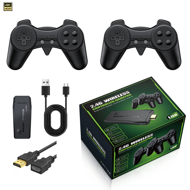 Retro Game Console Stick with Wireless Controllers