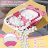 Collapsible Baby Bathtub with Thermometer and Floating Cushion