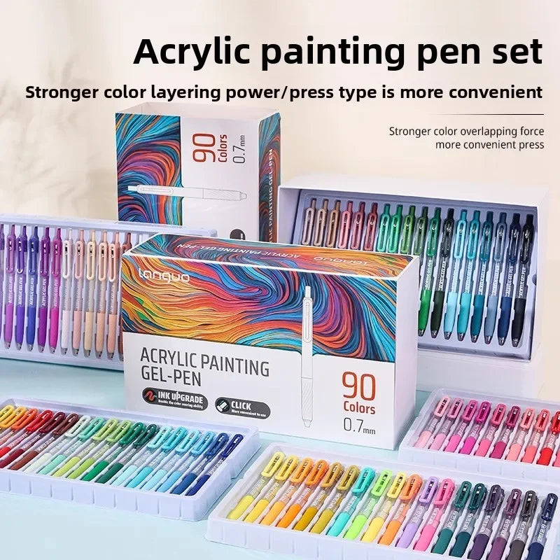 3D Embossed Acrylic Gel Pens - 6/144 Color Options