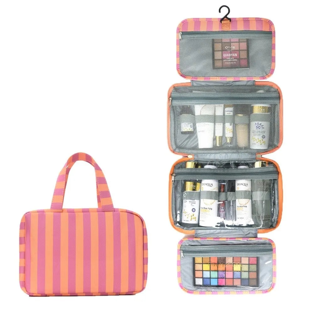4-Fold Hanging Travel Toiletry Bag with Hook