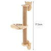 Wall-Mounted Wooden Cat Climbing Shelf with Sisal Scratching Post