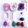 Natural Crystal Chakra Set with Amethyst, Agate, and Selenite