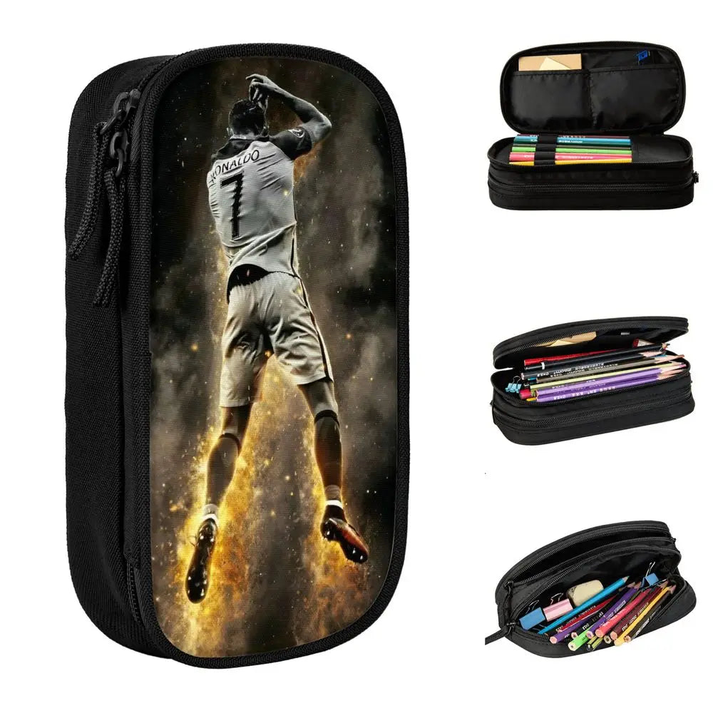 Soccer Star Pen Case – Large-Capacity Pencil Pouch