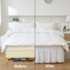 Ruffled Microfiber Bed Skirt with Split Corners