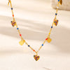 Heart Charm Stainless Steel Jewelry Set