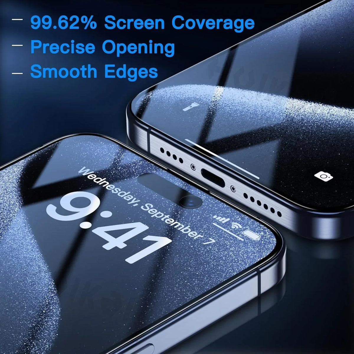 2-Pack Tempered Glass Screen Protector for iPhone with Auto Dust-Elimination Install