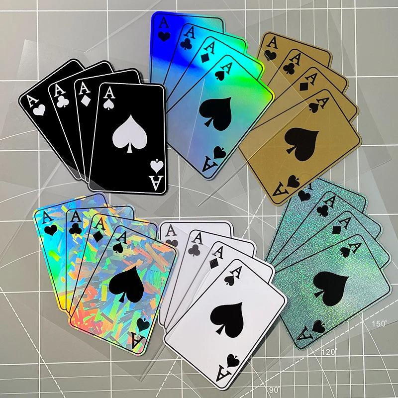 Poker Card Vinyl Decal for Motorcycles & Cars