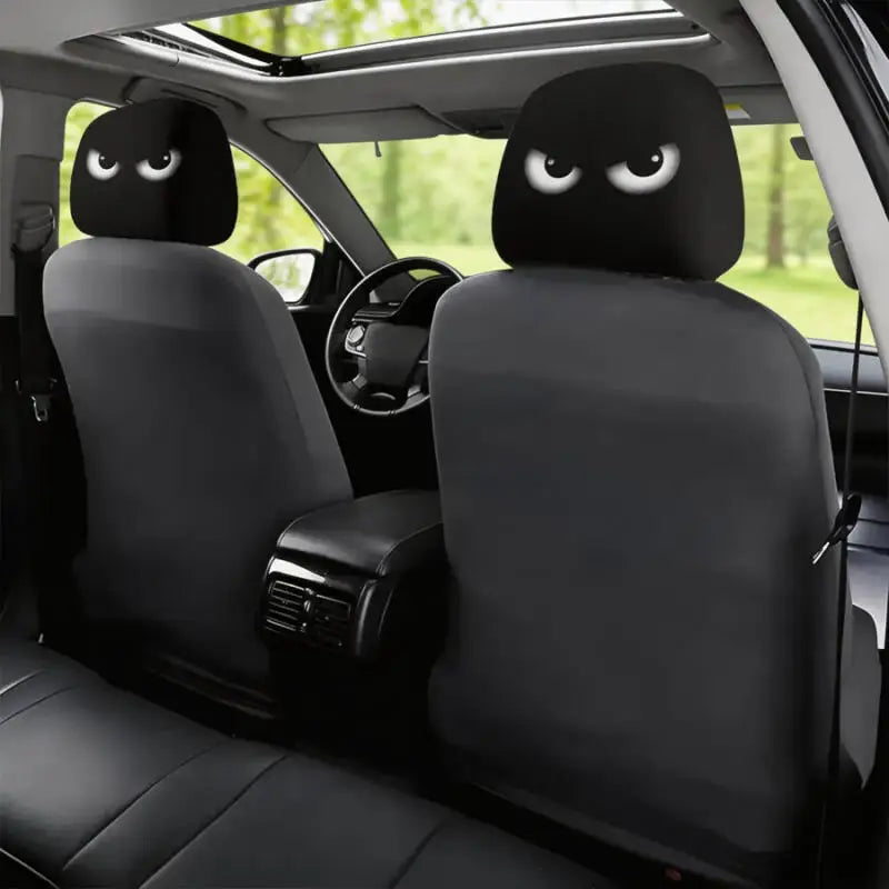 Funny Angry Eyes Car Headrest Covers (Set of 2)