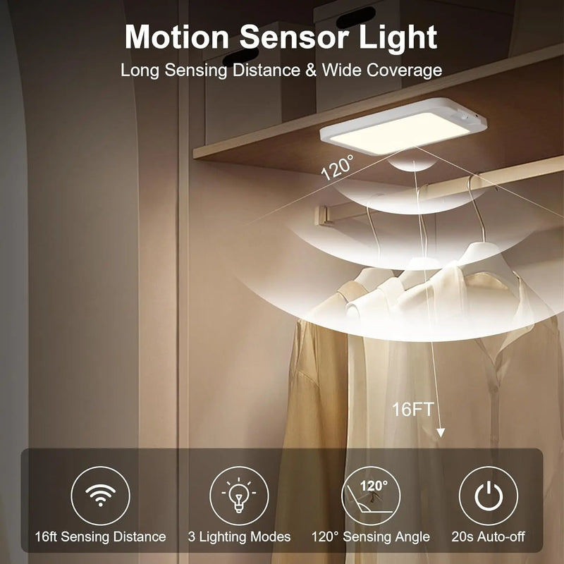 Rechargeable LED Ceiling Light with Remote & Motion Sensor