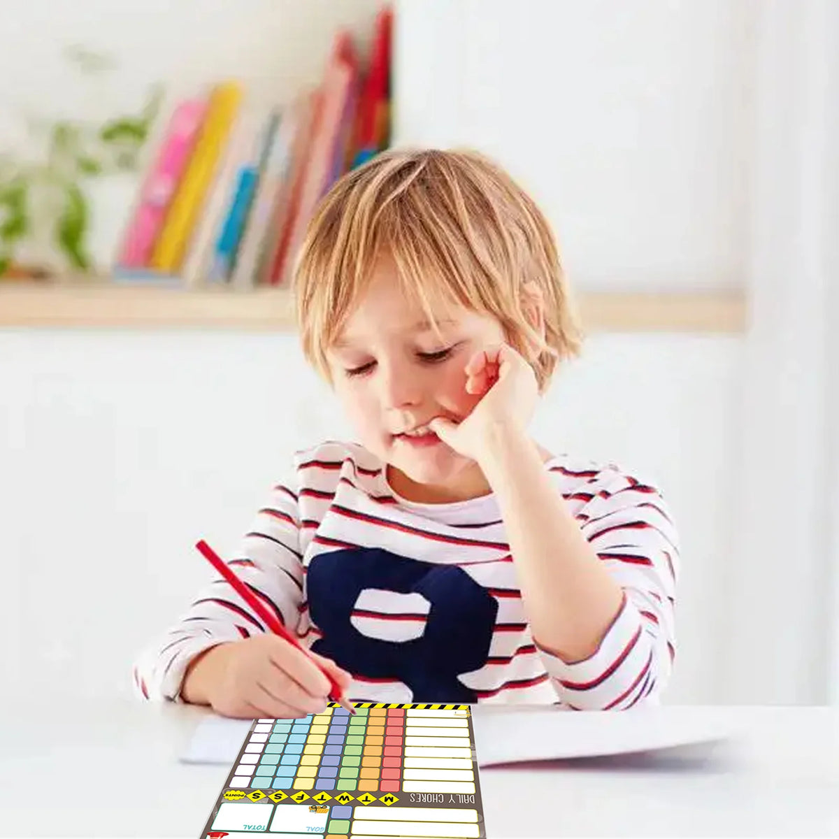Magnetic Chore Chart for Kids with Dry-Erase Surface
