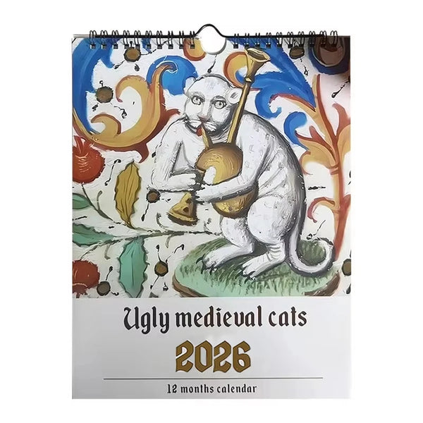 Medieval Cat Wall Calendar 2026