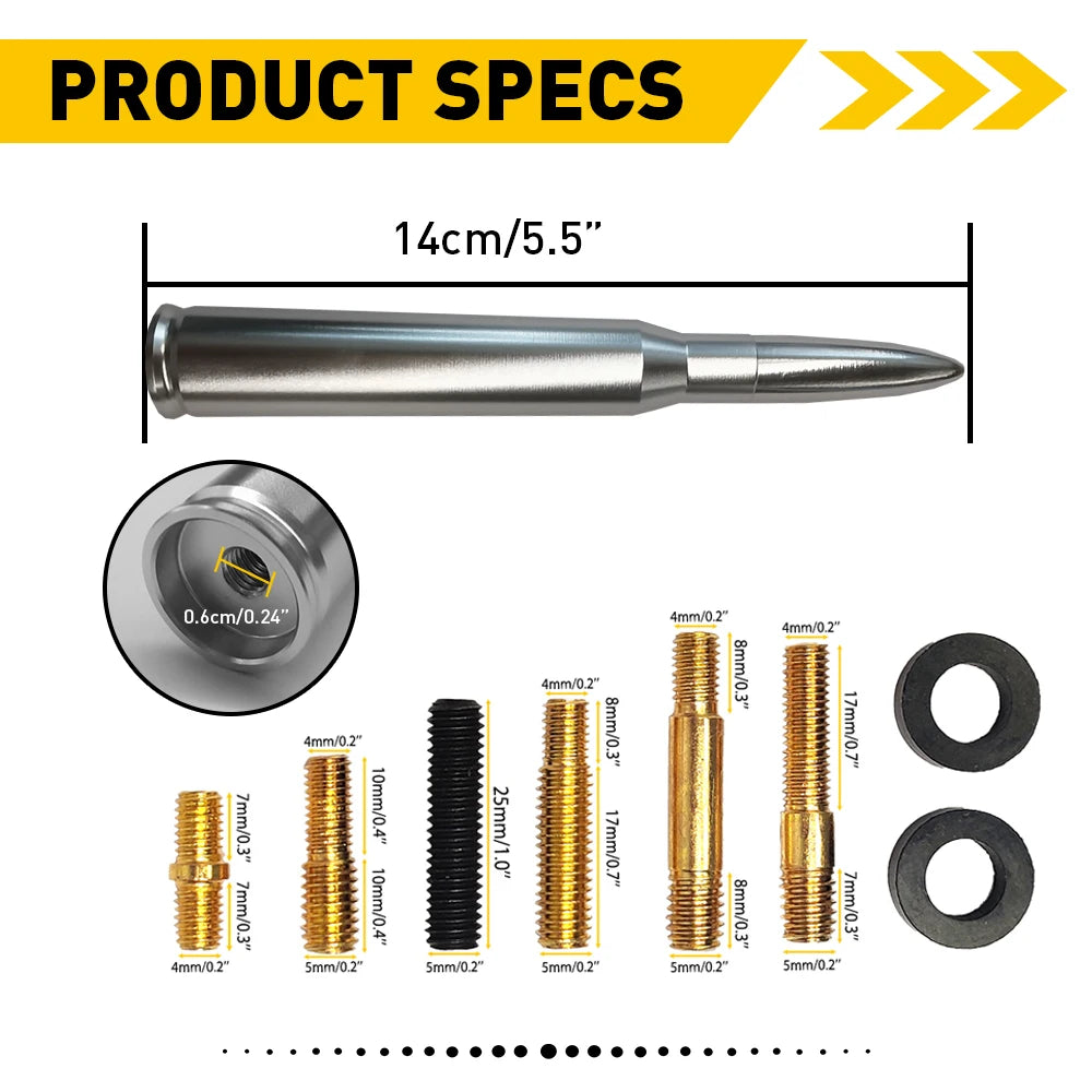 Compact 14cm Bullet Car Antenna for AM/FM Reception