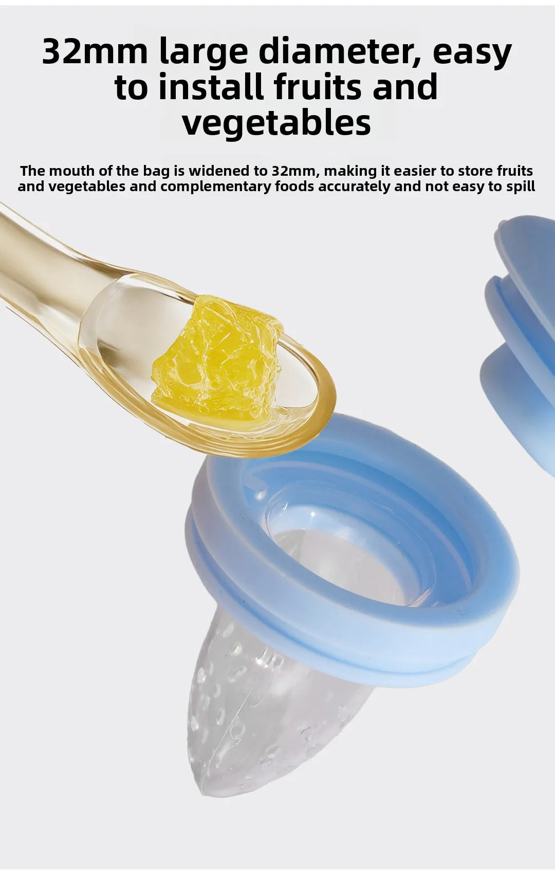 Silicone Baby Fruit Feeder with Freezer Tray Set