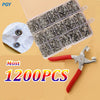 Metal Snap Fastener Kit with Hand Press Pliers & Storage Box