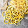 50-Pack Solid Color Elastic Hair Ties for Women & Girls