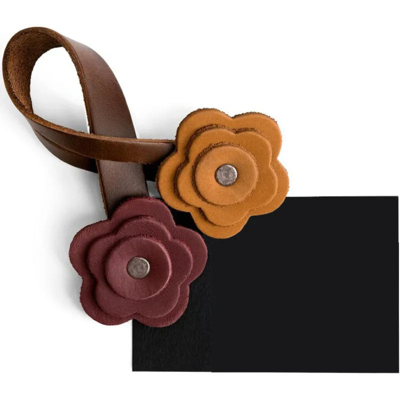 Vintage Rose Leather Bag Charm