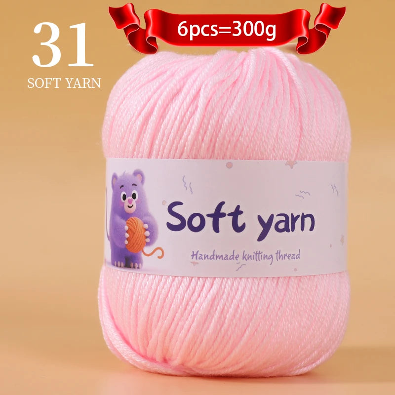 Soft Acrylic Yarn Balls for Knitting – 300g