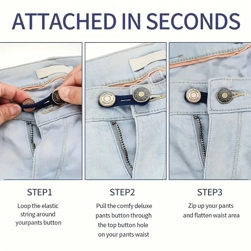 Adjustable Waistband Extender Buttons (4-Pack)