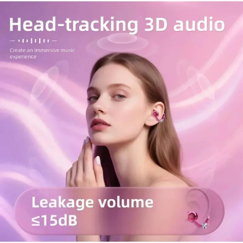 Open-Ear Bluetooth Earbuds with LED Display