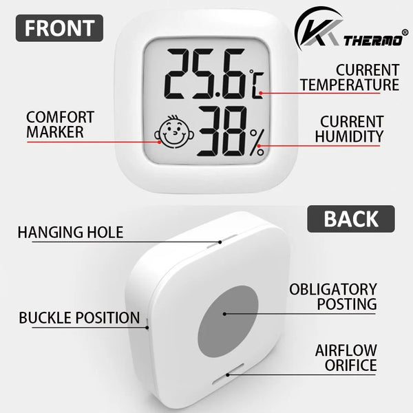 Compact Digital Indoor Thermometer & Hygrometer