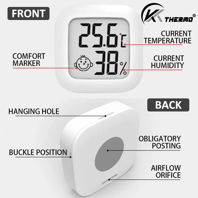 Compact Digital Indoor Thermometer & Hygrometer
