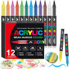 Acrylic Paint Pens with Brush Tips – 24 Vibrant Colors