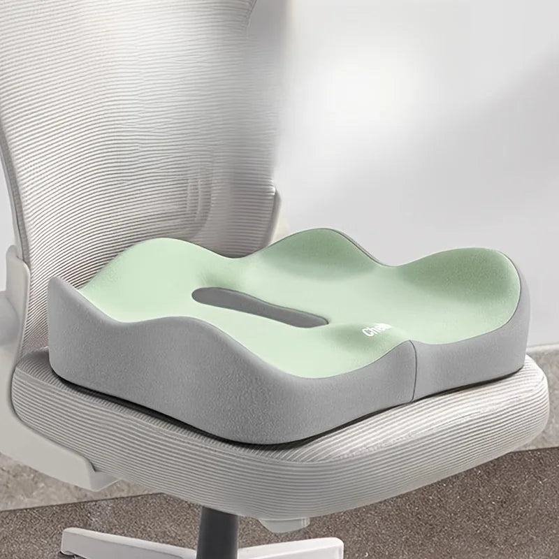 Memory Foam Seat Cushion - Ergonomic Comfort & Washable Cover