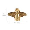 Golden bee-shaped resin wall decor with wings and body
