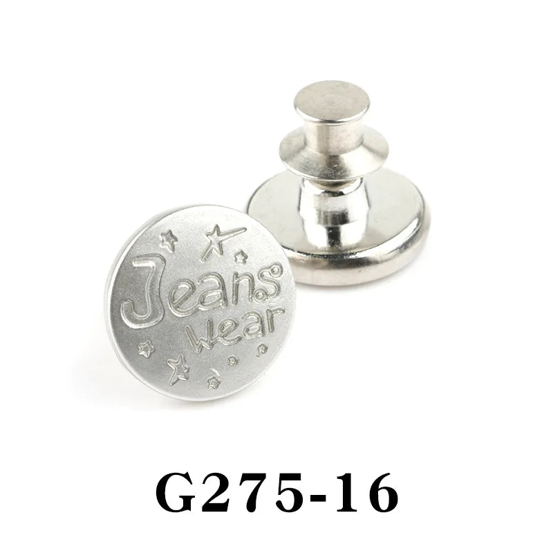 No-Sew Adjustable Jeans Button Pins for Waist Tightening and Decoration