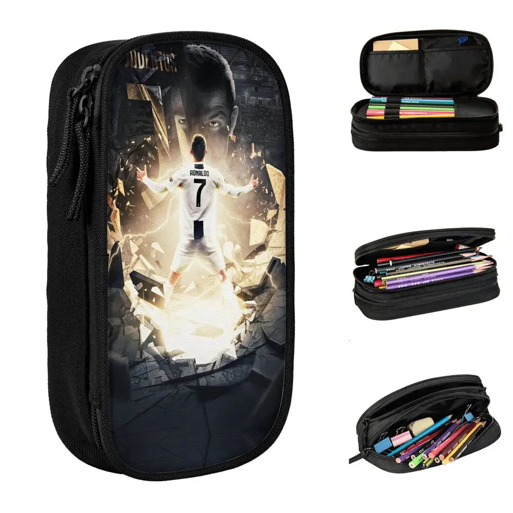 Soccer Star Pen Case – Large-Capacity Pencil Pouch
