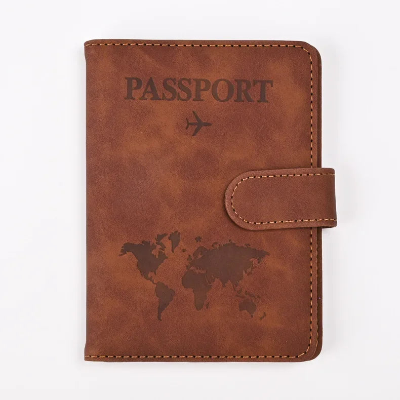 PU Leather Passport Holder with Credit Card Slots