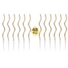 Spiral Birthday Cake Candles, Set of 6 Long Thin Decorative Candles for Cakes and Desserts