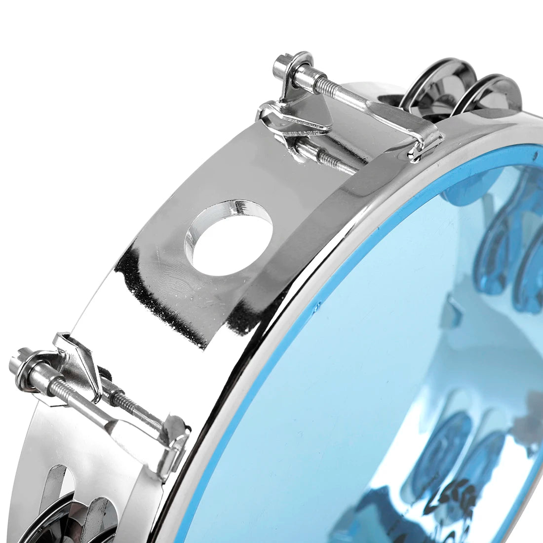 Self-Tuning Double Row Tambourine with Stainless Steel Jingles