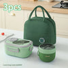 3-Piece Insulated Lunch Box Set with Reusable Cutlery