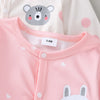 Newborn Baby Girls Footed Sleepers 3-Pack - Soft Long Sleeve Rompers with Adorable Patterns