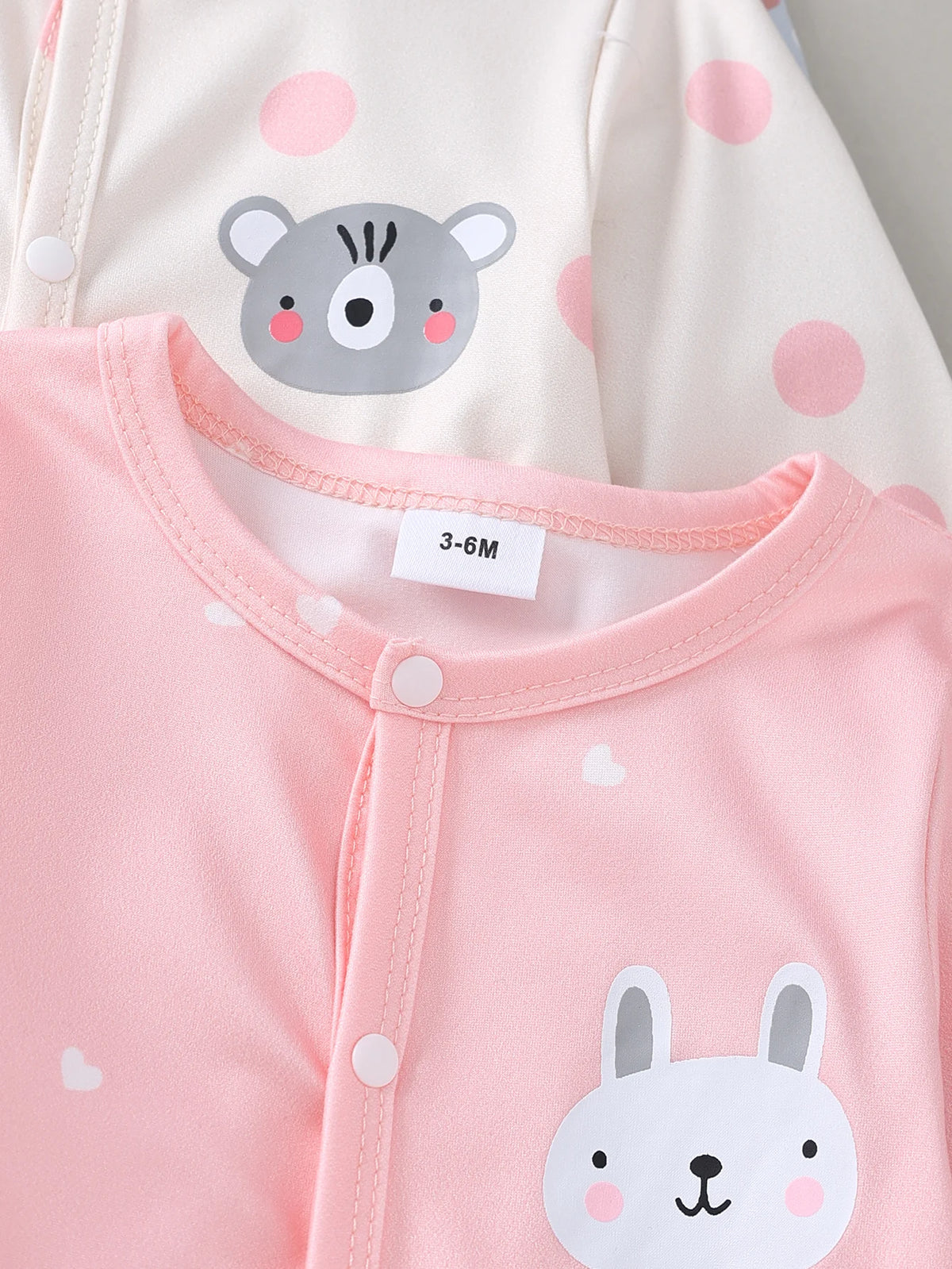 Newborn Baby Girls Footed Sleepers 3-Pack - Soft Long Sleeve Rompers with Adorable Patterns