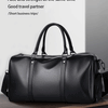 Retro PU Leather Weekender Duffel Bag with Adjustable Shoulder Strap