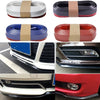 Various car front bumper lip protectors made of carbon fiber rubber for anti-collision protection.