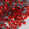Red Glass Flatback Rhinestones - Multi-Color Glitter Round Crystals for DIY Crafts